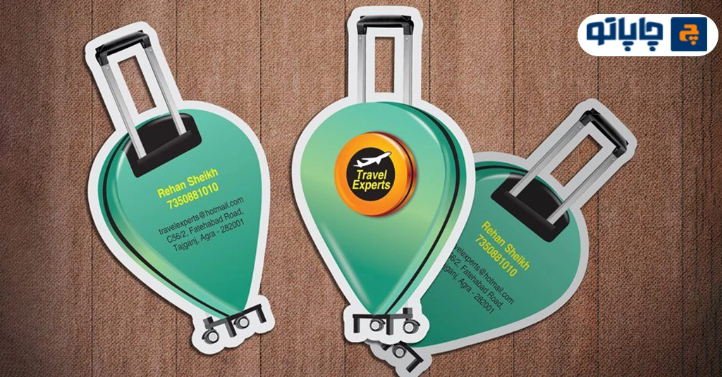 ایده خلاقانه کارت ویزیت برای آژانس مسافرتی با قالب چمدان